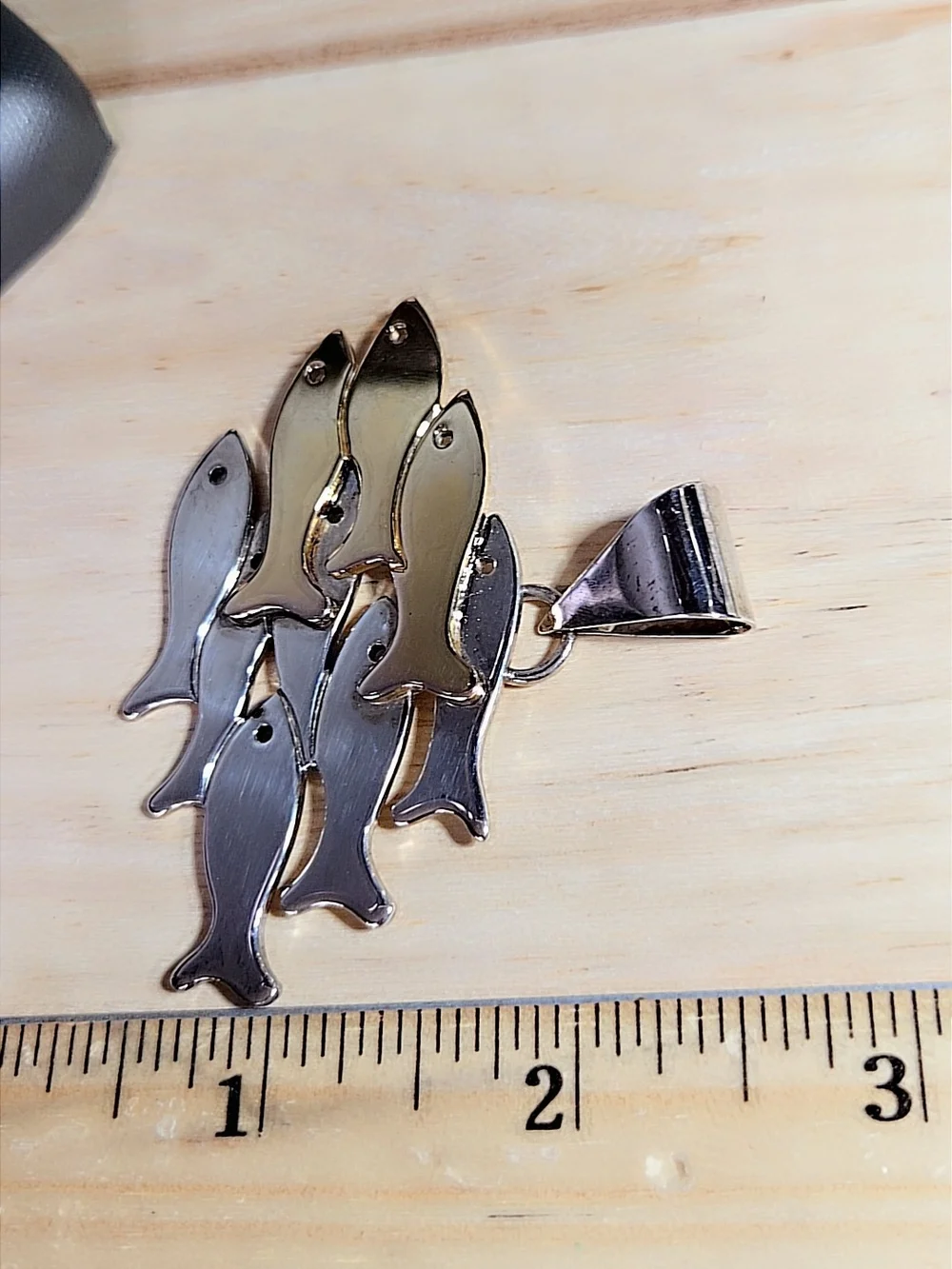 Silver/gold Tone Fish Pendant